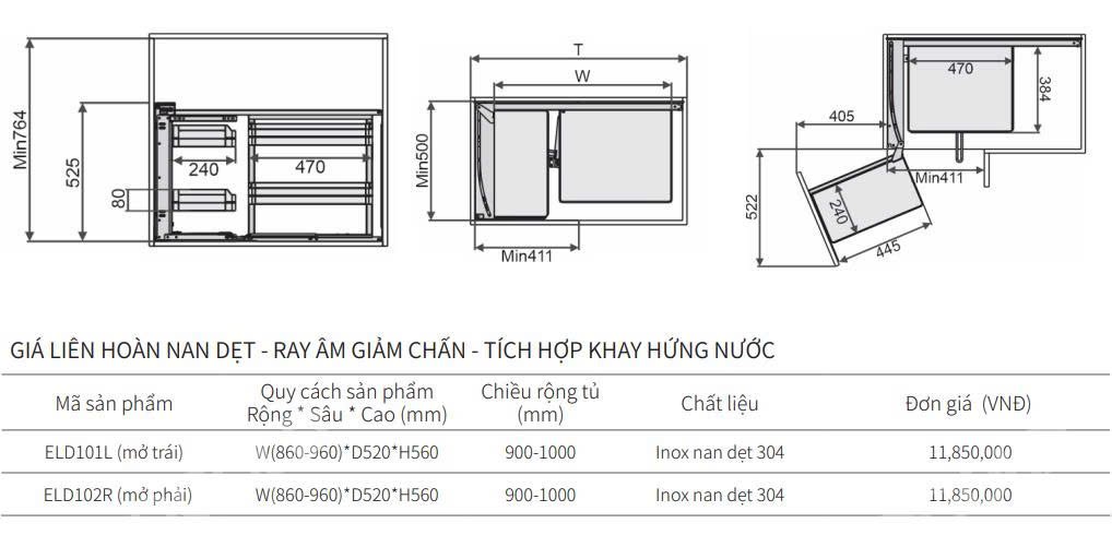 Giá liên hoàn nan dẹt EUROGOLD ELD101L | ELD102R