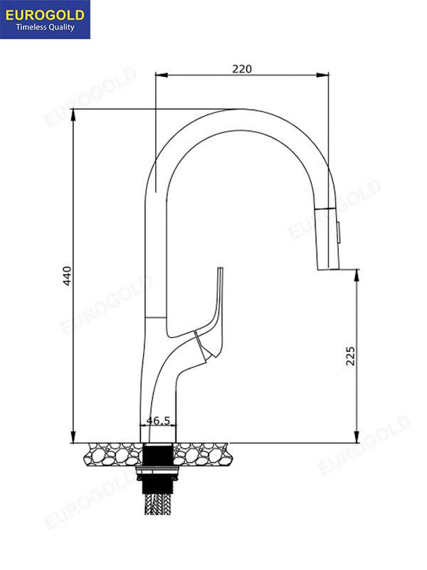 Vòi rửa bát EUROGOLD EUF518CR