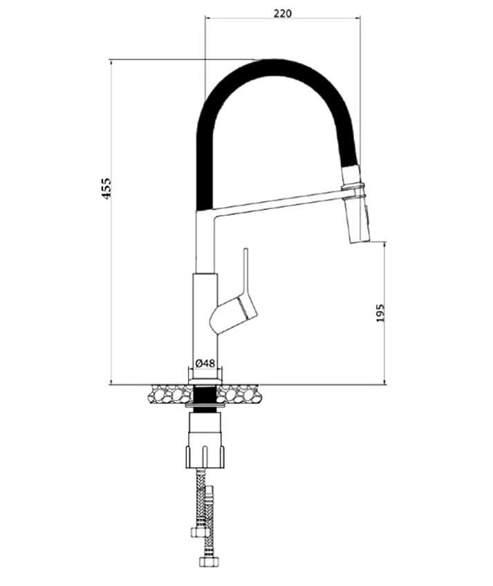 Vòi rửa bát EUROGOLD EUF528CM