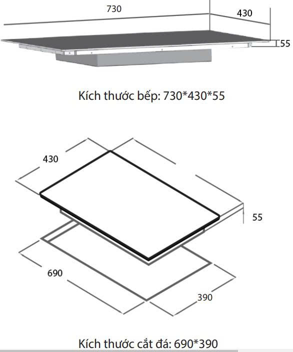 Bếp từ SPELIER  SMA 680S