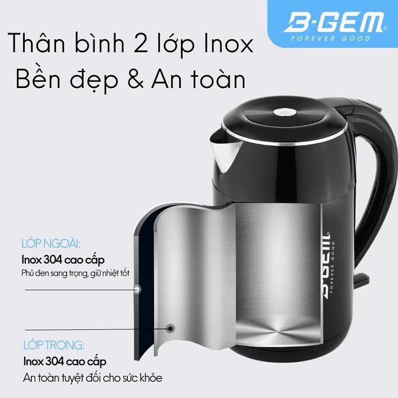 Bình đun siêu tốc B-gem BG-09A