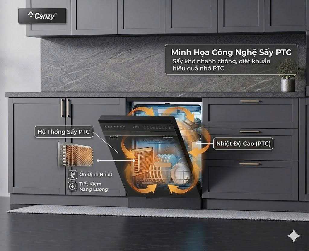 Máy Rửa Bát Canzy CZ-D33315C