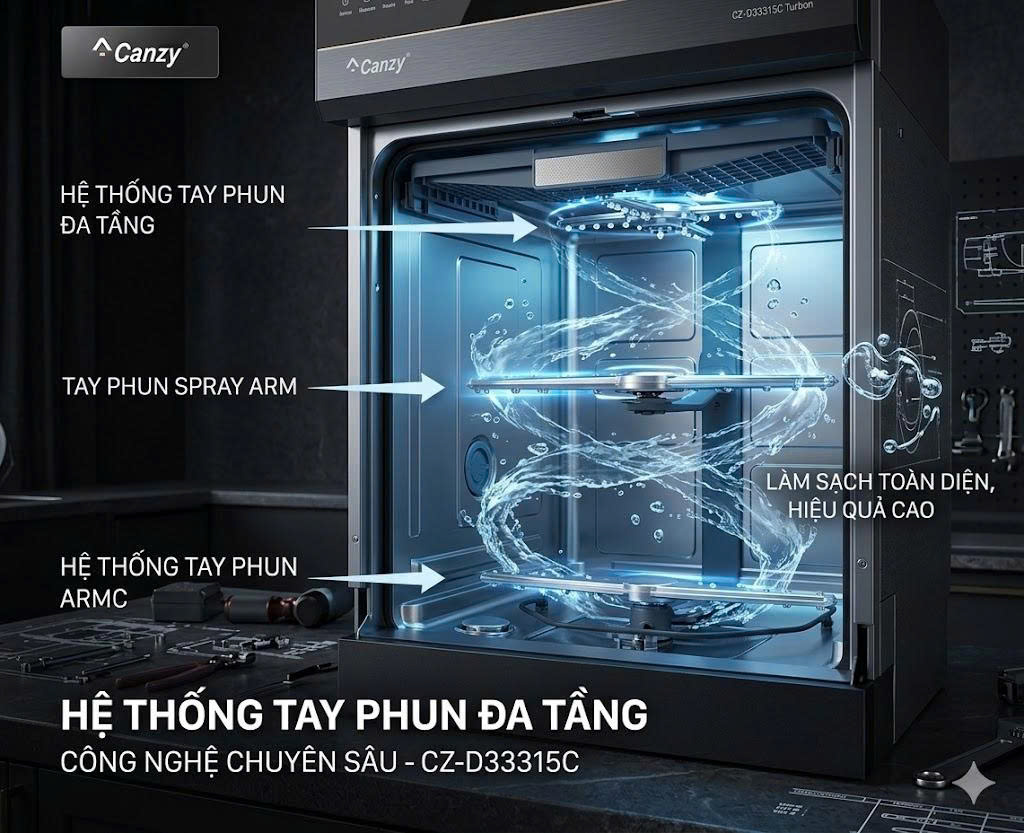 Máy Rửa Bát Canzy CZ-D33315C