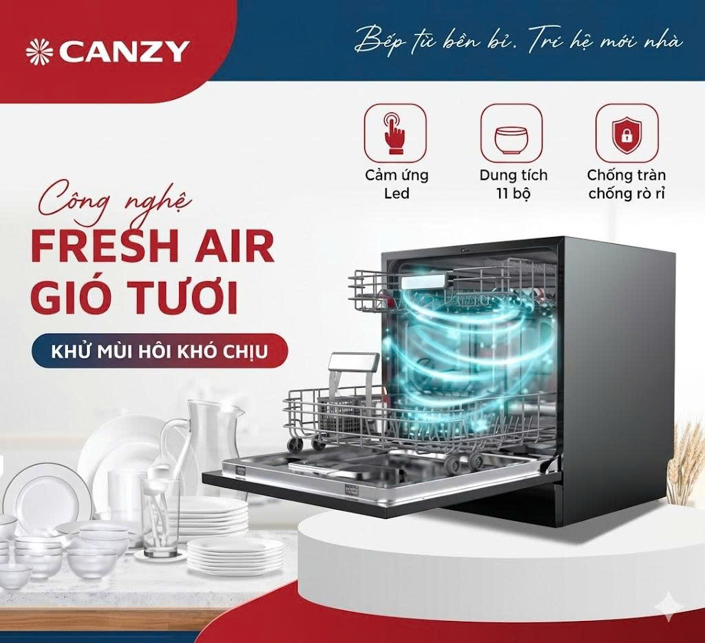 Máy Rửa Bát Canzy CZ-11QAM Serial 8.0
