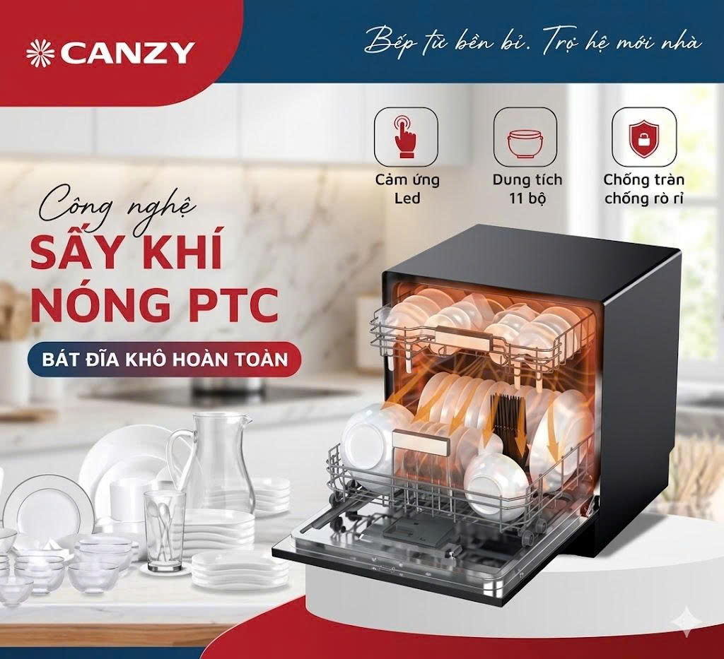 Máy Rửa Bát Canzy CZ-11QAM Serial 8.0