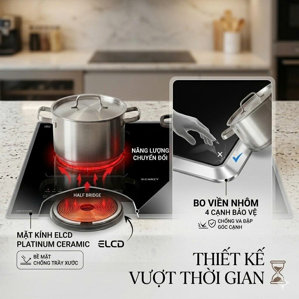 Bếp từ kết hợp hồng ngoại Canzy CZ-ML877R