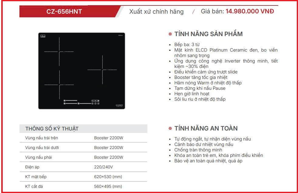 Bếp Từ Canzy CZ-656HNT