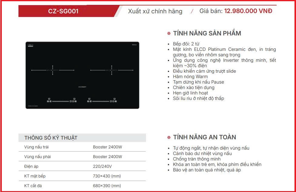 Bếp Từ Canzy CZ-SG001