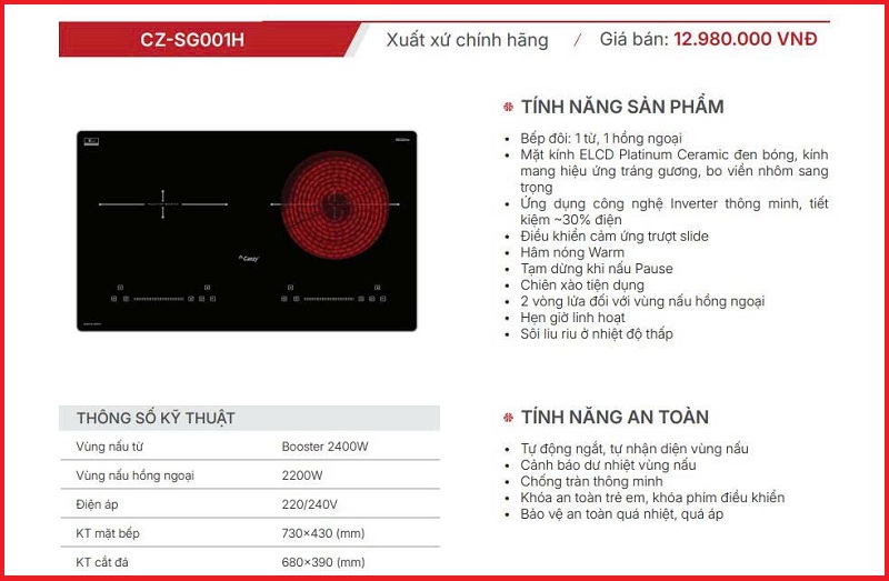 Bếp Từ Canzy CZ-I60042D