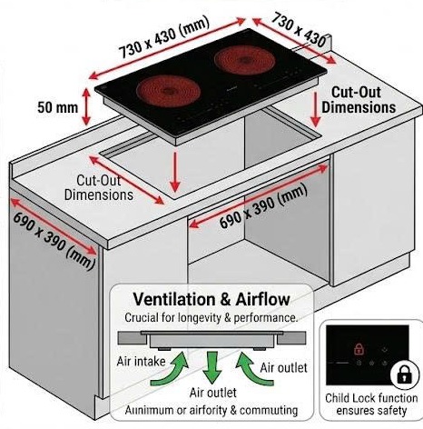 Bếp hồng ngoại đôi Canzy CZ-HN001