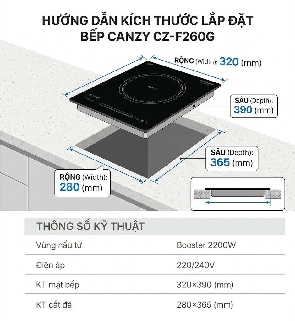 Bếp Từ Đơn CZ-1288 GW