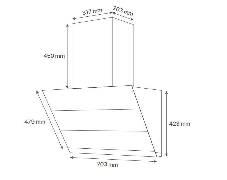Máy hút mùi Kính Vát Canzy CZ-VDC ELITE