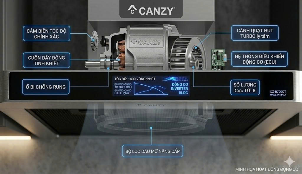 Máy hút mùi Canzy CZ-H276CT