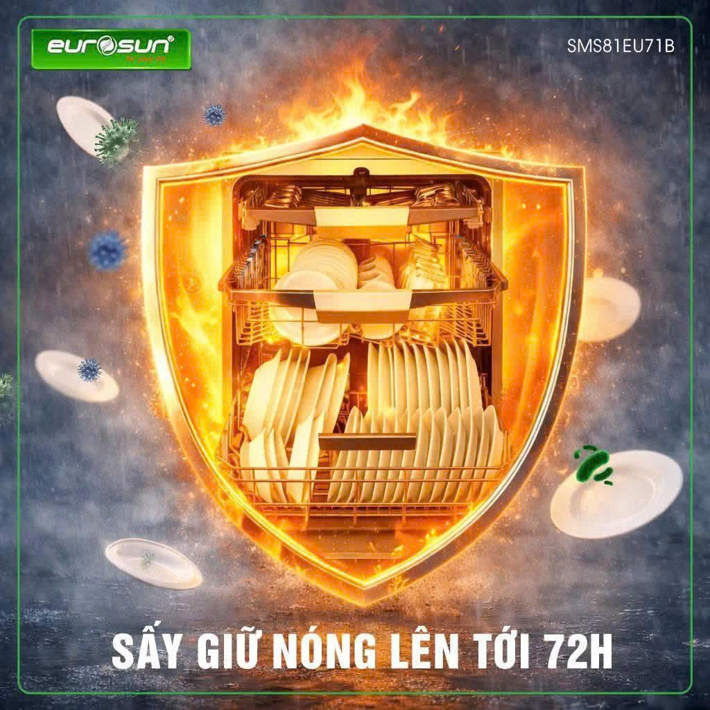 Máy Rửa Chén Eurosun SMS81EU71B