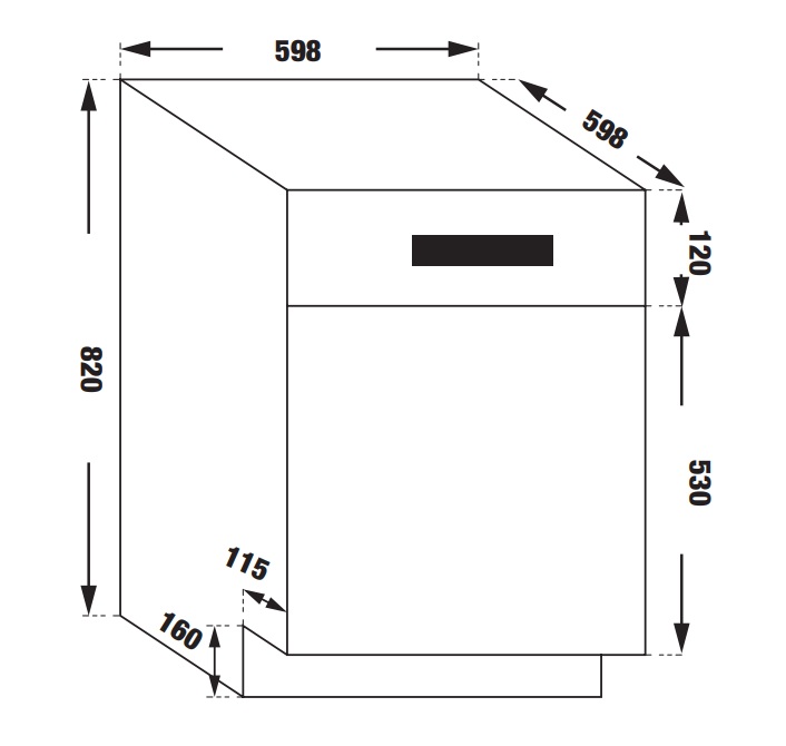 Máy rửa chén KAFF KF-GARDE820 SEMI