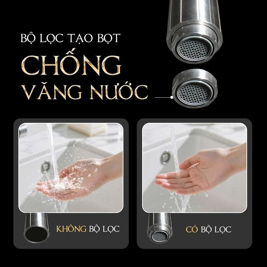 Vòi nnóng lạnh dây rút inox 304 K095SS