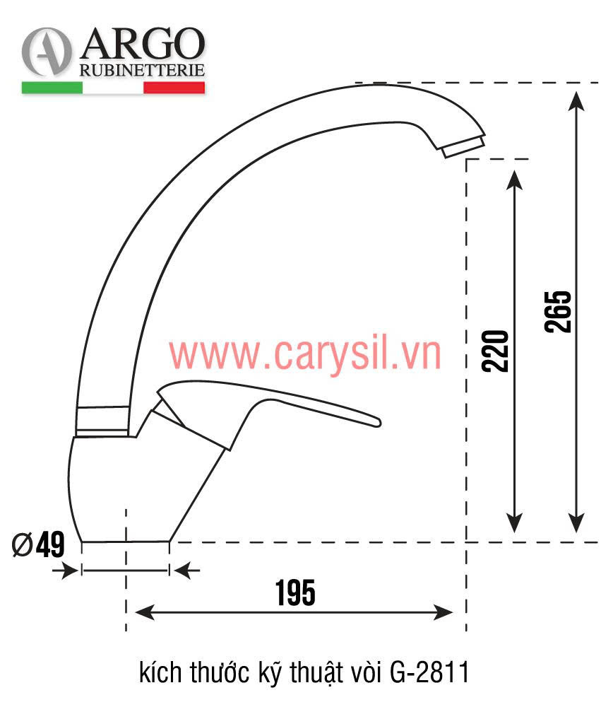 Vòi Rửa Bát Carysil G-2811-03
