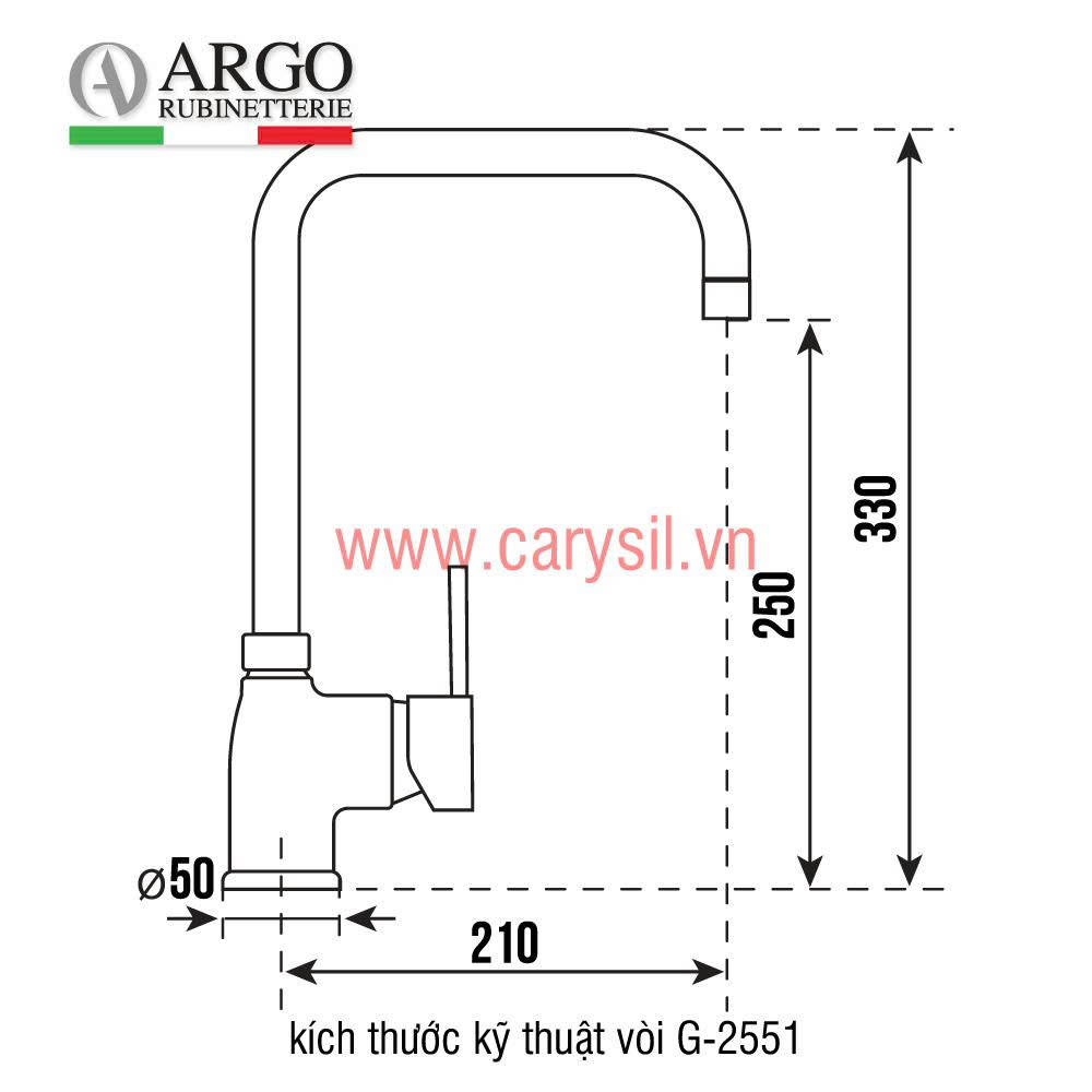 Vòi Rửa Bát Carysil G-2551-10