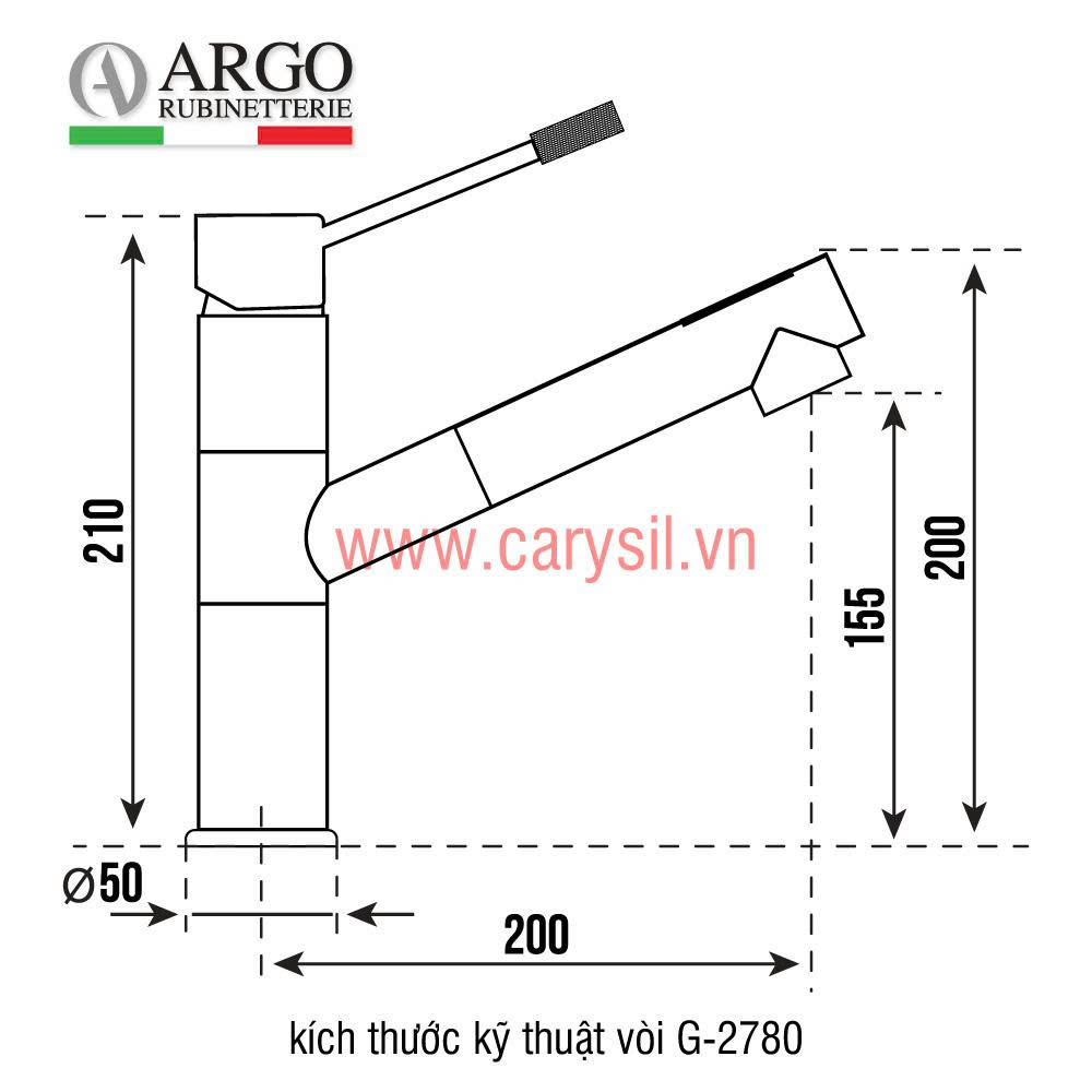 Vòi Rửa Bát Carysil G-2780-03