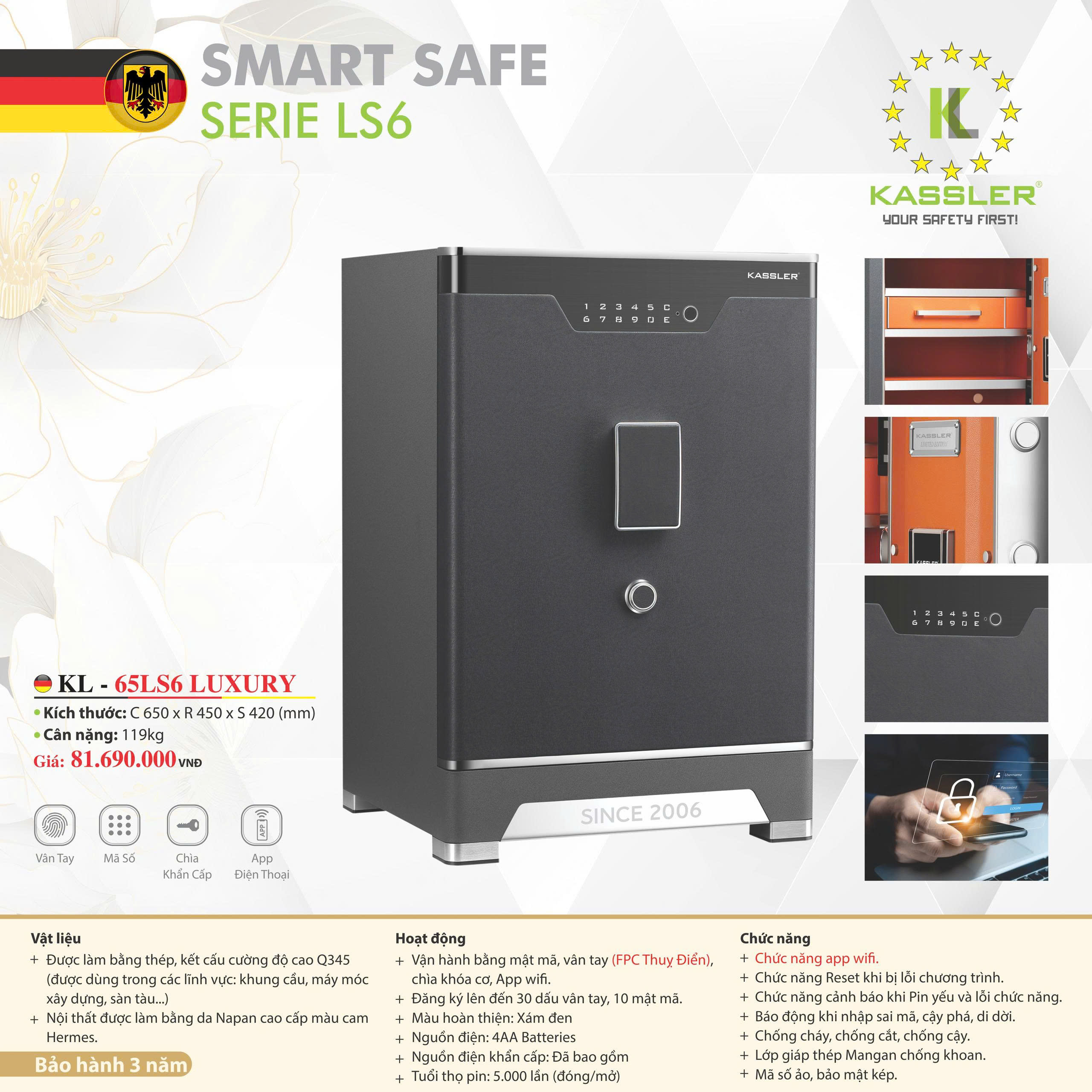 Két Sắt Thông Minh KASSLER KL-65LS6