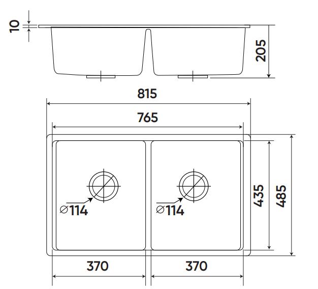 Chậu rửa KAFF GRANITE  KF-MONDX-815