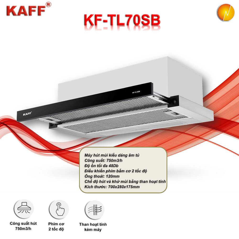 Máy Hút Mùi Âm Tủ KAFF KF-TL70SB