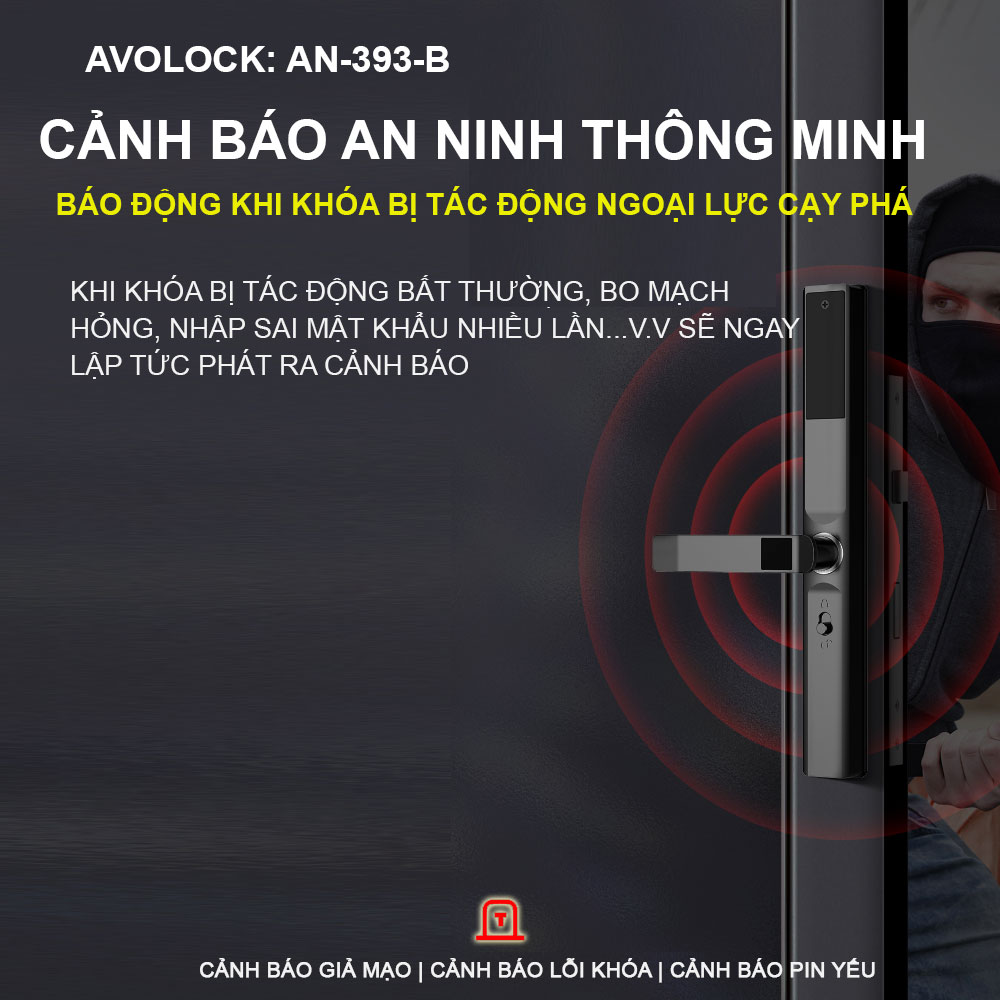 Khóa Điện Tử AVOLOCK AN-393 Silver