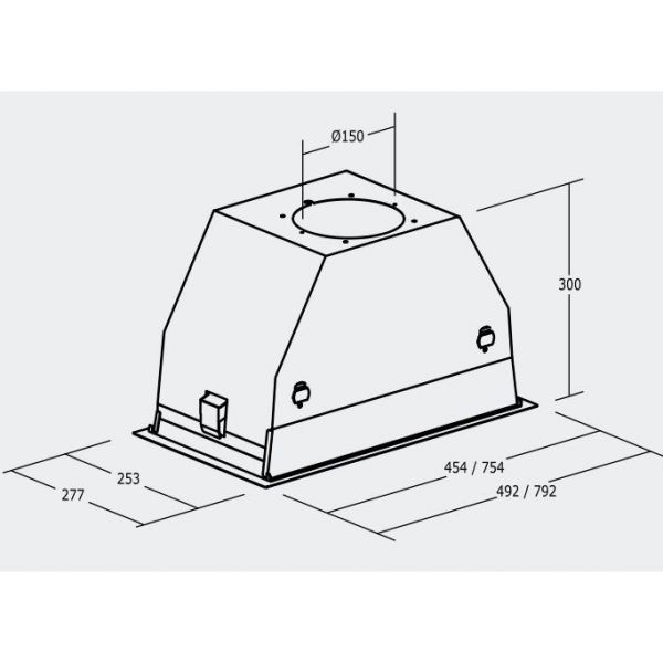 Máy hút mùi âm tủ Cata GC DUAL WH