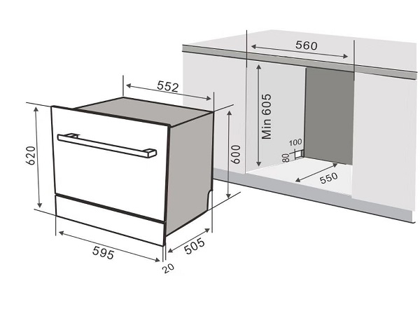 Máy Rửa Chén KAFF KF-BISMS8 Plus