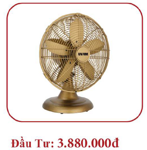 QUẠT BÀN TRANG TRÍ MR.VŨ QUẠT BÀN MEMORY GOLD