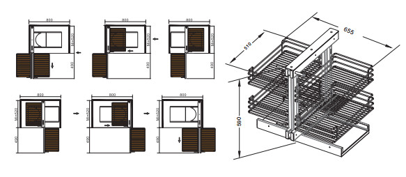 GÓC XOAY LIÊN HOÀN CÁNH MỞ, NAN OVAL ROXANA R009