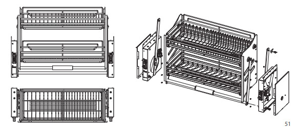 GIÁ CHÉN BÁT NÂNG HẠ 2 TẦNG PHỦ CROM ROXANA R014