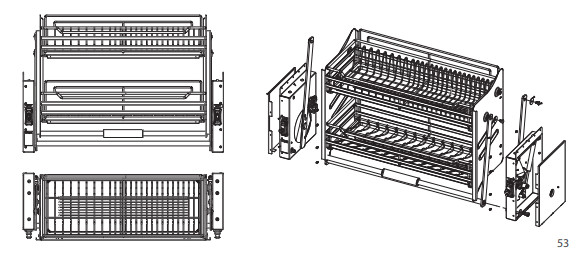 GIÁ CHÉN BÁT NÂNG HẠ 2 TẦNG INOX MỜ ROXANA R015