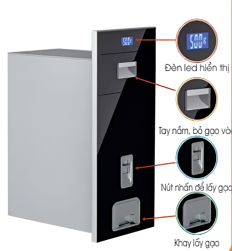 Thùng gạo B-gem BG-TG02_300 (Led)