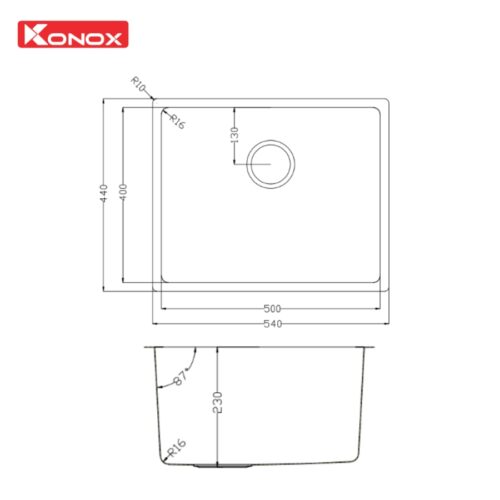 Chậu rửa bát KONOX TARI 500SM