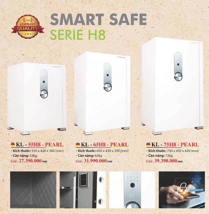 Két Sắt Thông Minh KASSLER KL-65H8 Pearl