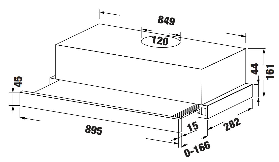 MÁY HÚT MÙI ÂM TỦ KAFF KF-TL90SH