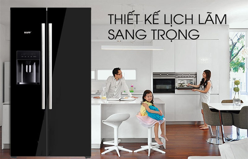 TỦ LẠNH SIDE BY SIDE KAFF KF-SBS600GLASS – Tổng Kho Bếp Nhập Khẩu