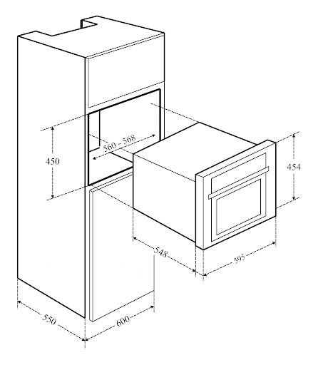 Lò nướng kết hợp vi sóng âm tủ KAFF KF-OSM44L