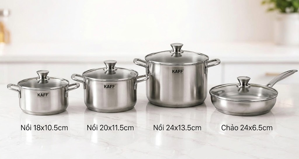 Bộ nồi chảo KAFF KF-ST004FR