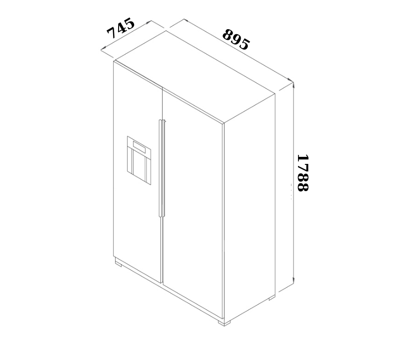 Tủ Lạnh Side By Side KAFF KF-BCD606MBR