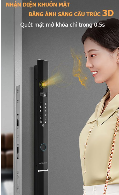 Khóa Điện Tử AVOLOCK AN-396 Silver