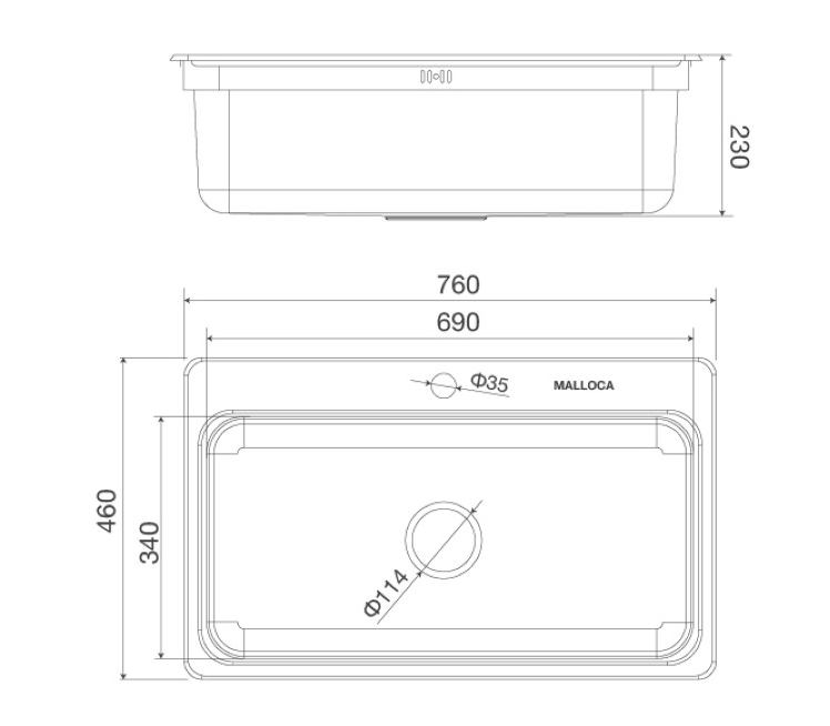 Chậu Rửa Malloca MS 1022D