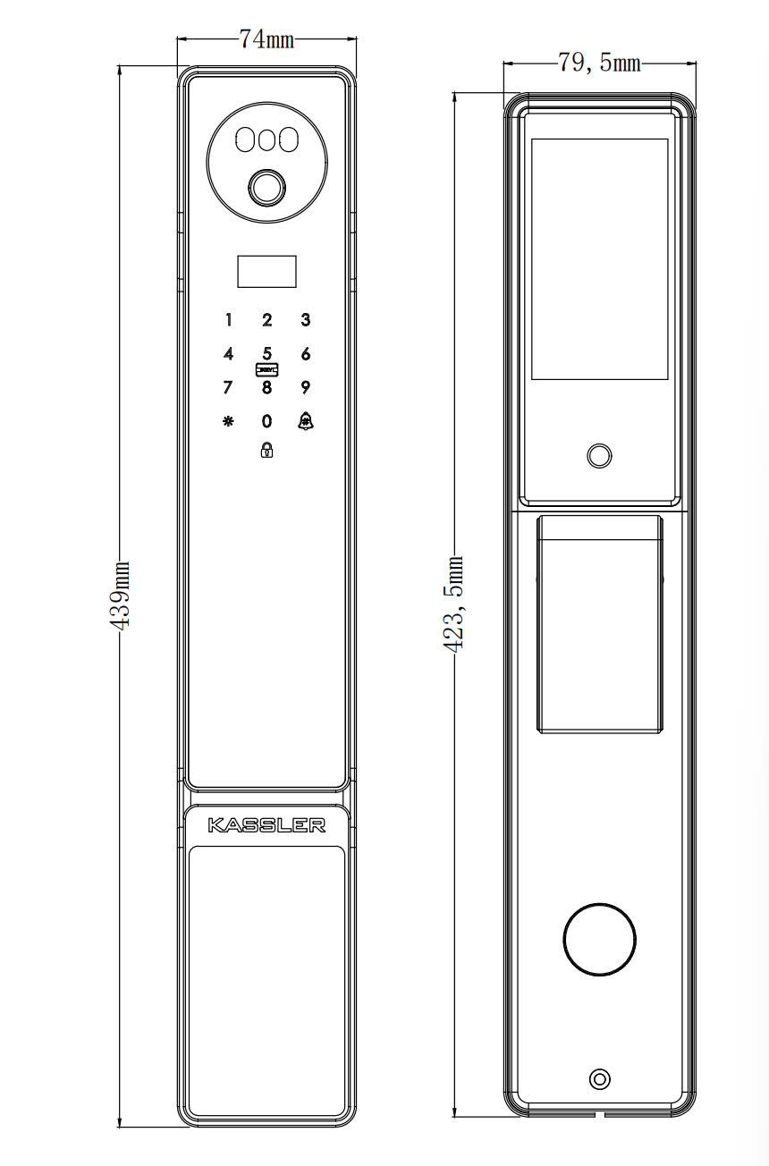 Khóa Điện Tử KASSLER KL-899 PLUS Black Malachite APP Tuya Remote
