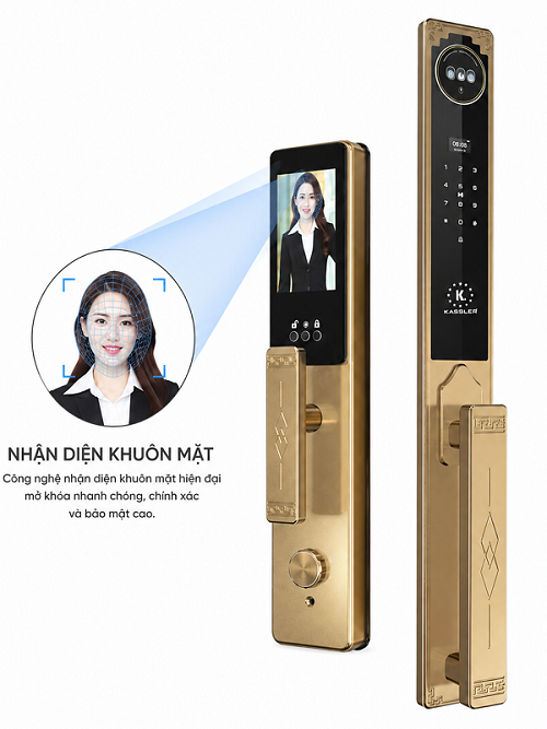 Khóa Cửa Điện Tử KASSLER KL-968 CNC GOLD Usmart go