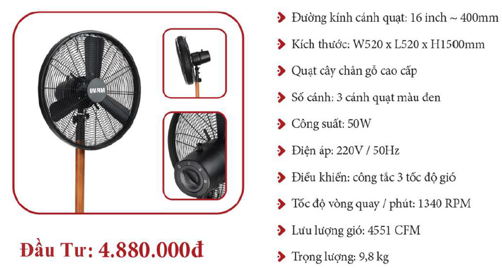 QUẠT CÂY TRANG TRÍ MR.VŨ QUẠT CÂY WINDY