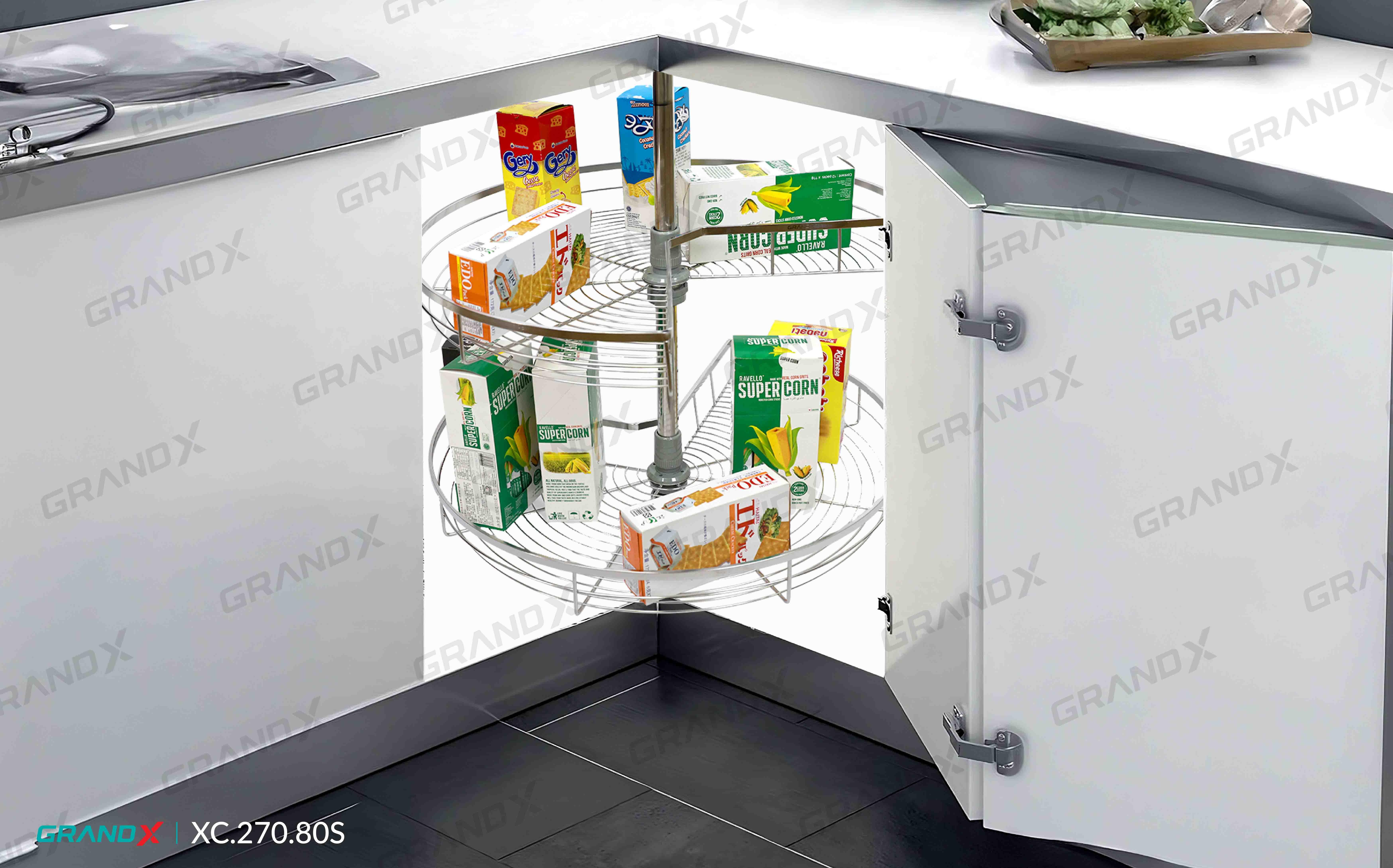 Mâm Xoay 3/4 270° GrandX XC.270.80S