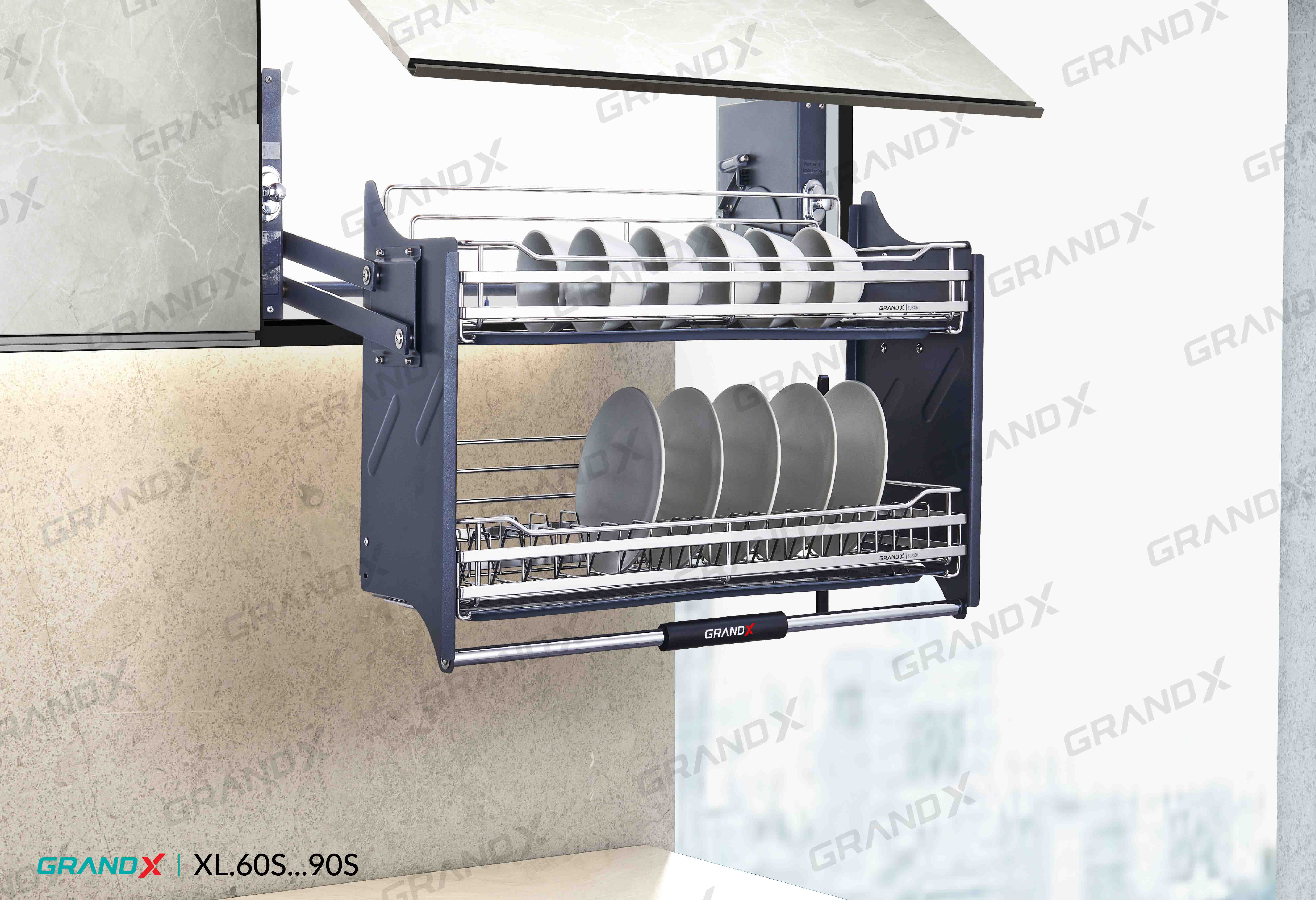 Giá Bát Nâng Hạ Nan Dẹt GrandX XL.90S