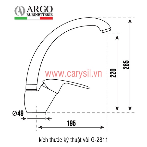 Vòi Rửa Bát Carysil G-2811