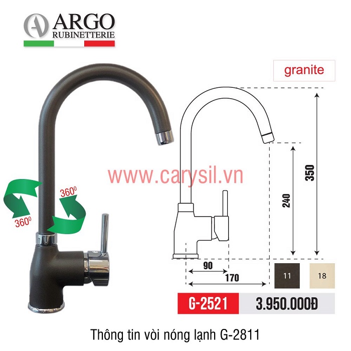 Vòi Rửa Bát Carysil G-2521